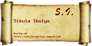 Sikula Ibolya névjegykártya