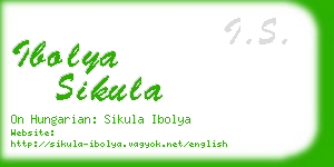 ibolya sikula business card